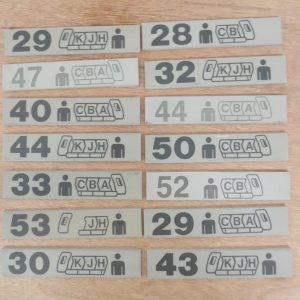 G-CIVC Seat Markers