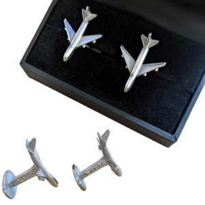 Boeing 747 G-BYGC Cast Skin Cufflinks – Aviation Jewellery